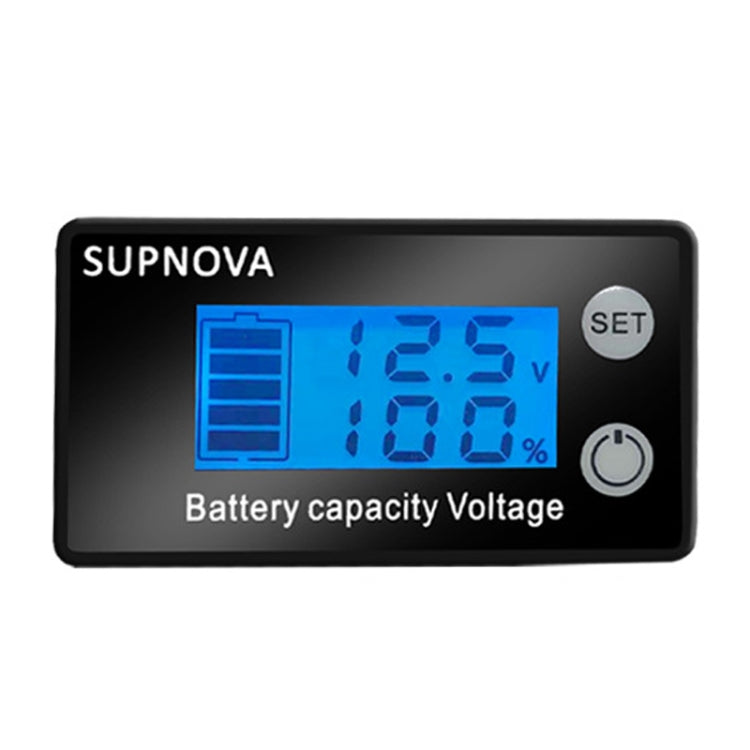SUPNOVA LCD Misuratore di tensione ed elettricità a due fili Voltmetro con display digitale CC, Blue, White SUPNOVA LCD Misuratore di tensione ed elettricità a due fili Voltmetro con display digitale CC, Blue, White